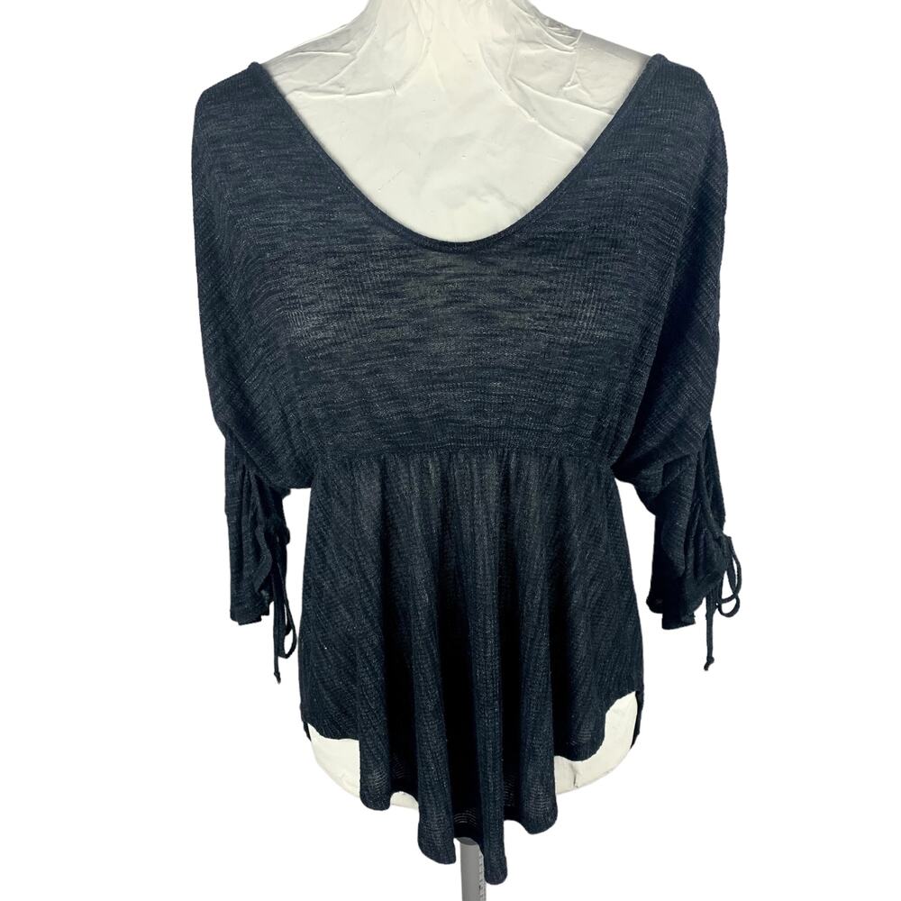 BKE Womens Knit Tunic Top Women M Babydoll Asymmetric Witchy Flowy Whimsigoth